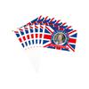 10pcs Queen Elizabeth II Platinums Jubilee Flags On Stick Queen Enthronement Union Jack Hand Held