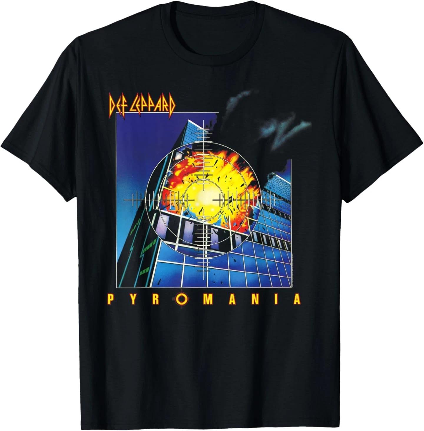 

Черная хлопковая футболка Def Leppard Pyromania 4XL