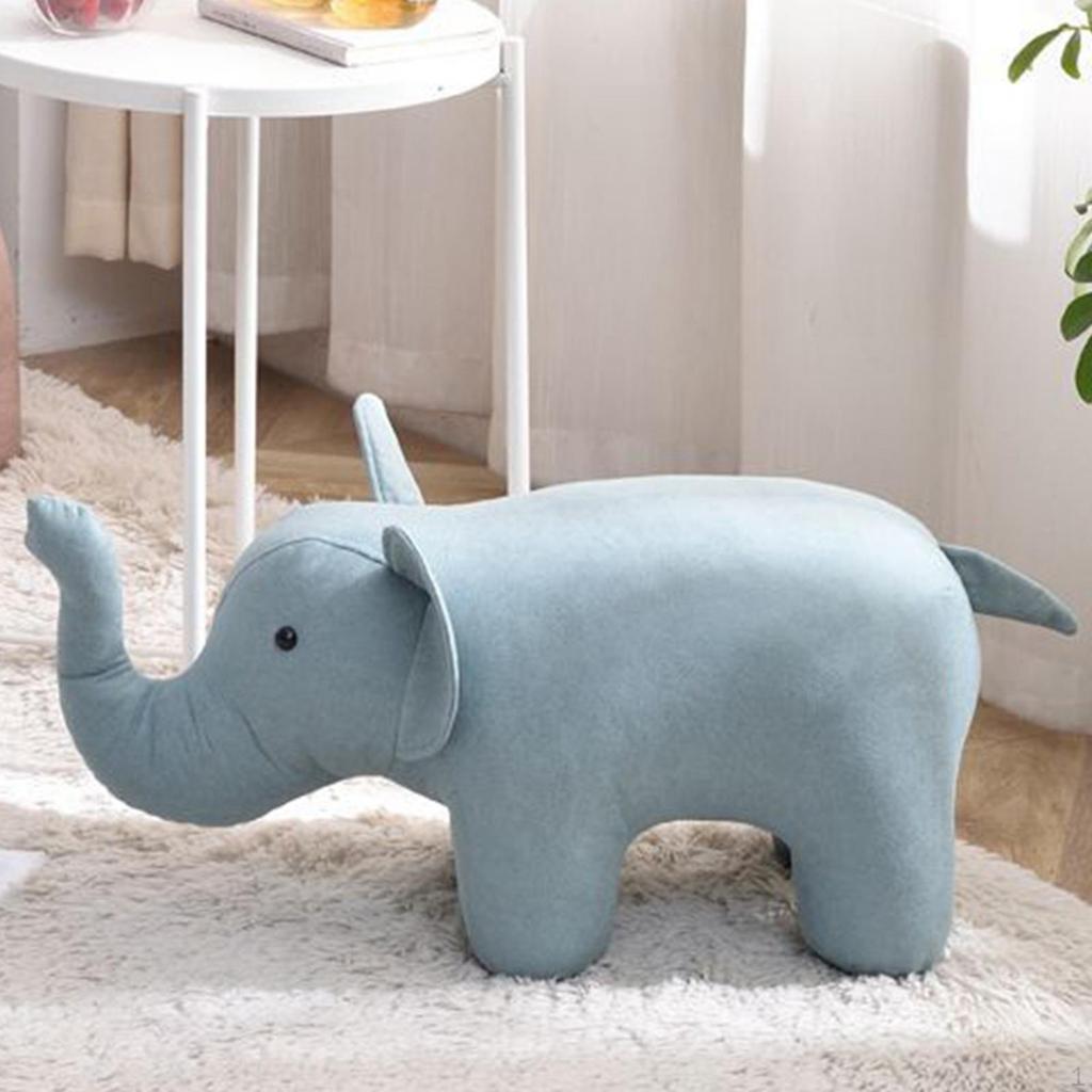 Ottoman Footrest with Stylish Wooden Legs