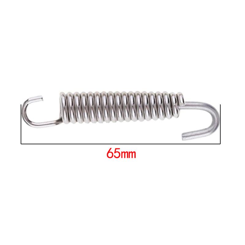 2Pcs 65mm Motorcycle Stainless Steel Exhaust Pipe Muffler Spring Hook Superior Strength & Appearance Exhaust Pipe Springs