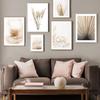 Wall Art Print Beige Dandelion White Flower Palm Leaf Grass Quotes Canvas Painting Nordic Poster Decor Pictures For Living Room