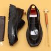 Ein-Pedal-Lederschuhe Herren Weiches Leder Business Casual Schuhe Plateau Britische Loafer