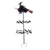 Wind Spinner Outdoor Garden Flying Witch Bat Stake Decoration Wind Sculptures Spinner for Lawn