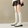 Women Striped Cotton Long Socks Japanese Jk Black White Knee High Stockings Long Tube Leg Solid Color Girls Students Warm Socks