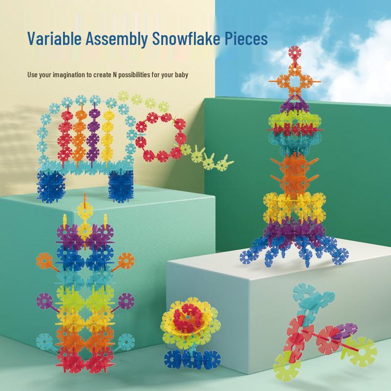 

Children s Educational DIY Snowflake Building Blocks for Boys and Girls