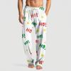 Men's Knitted Fashion Print Pocket Casual Pants Pajama Pants