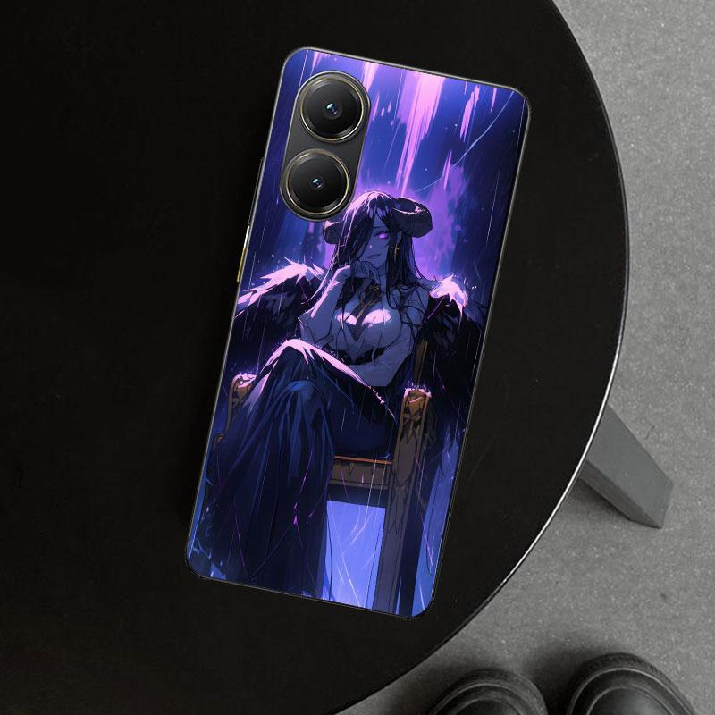Albedo Overlord Anime Phone Case Cover for Xiaomi Poco X6 X5 X7 Pro F7 Ultra Redmi 15C 15 13C 13 12C 12 10C 10 10A 9C 9A 9T 9 Co