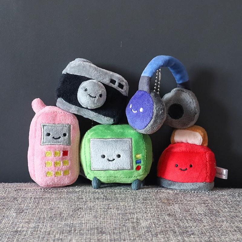 Adorable Creative Plush Little Eyes Tv Phone Charm Keychain Soft Doll Accessory
