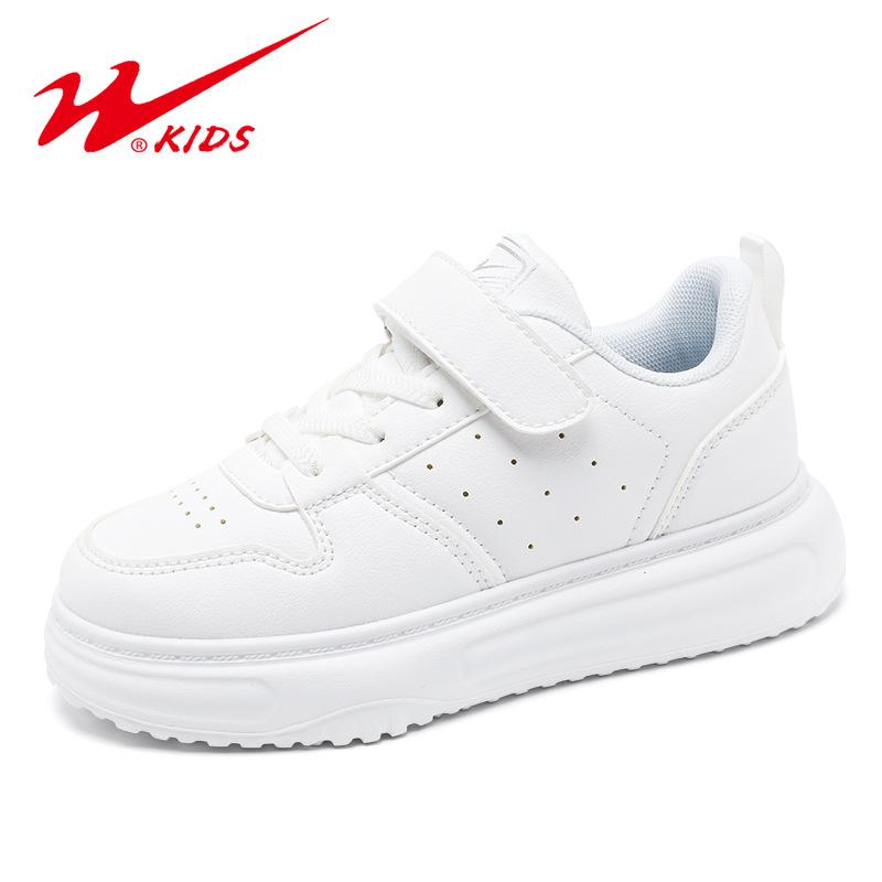

Boys and girls Velcro little white shoes autumn mid-board shoes white breathable casual sneakers 40 белый