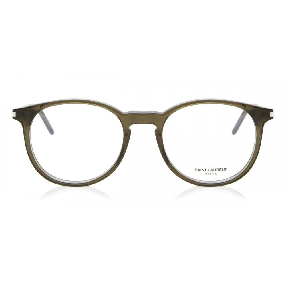 

Saint Laurent Sl 106 012 Unisex Eyeglasses Transparent Green/50