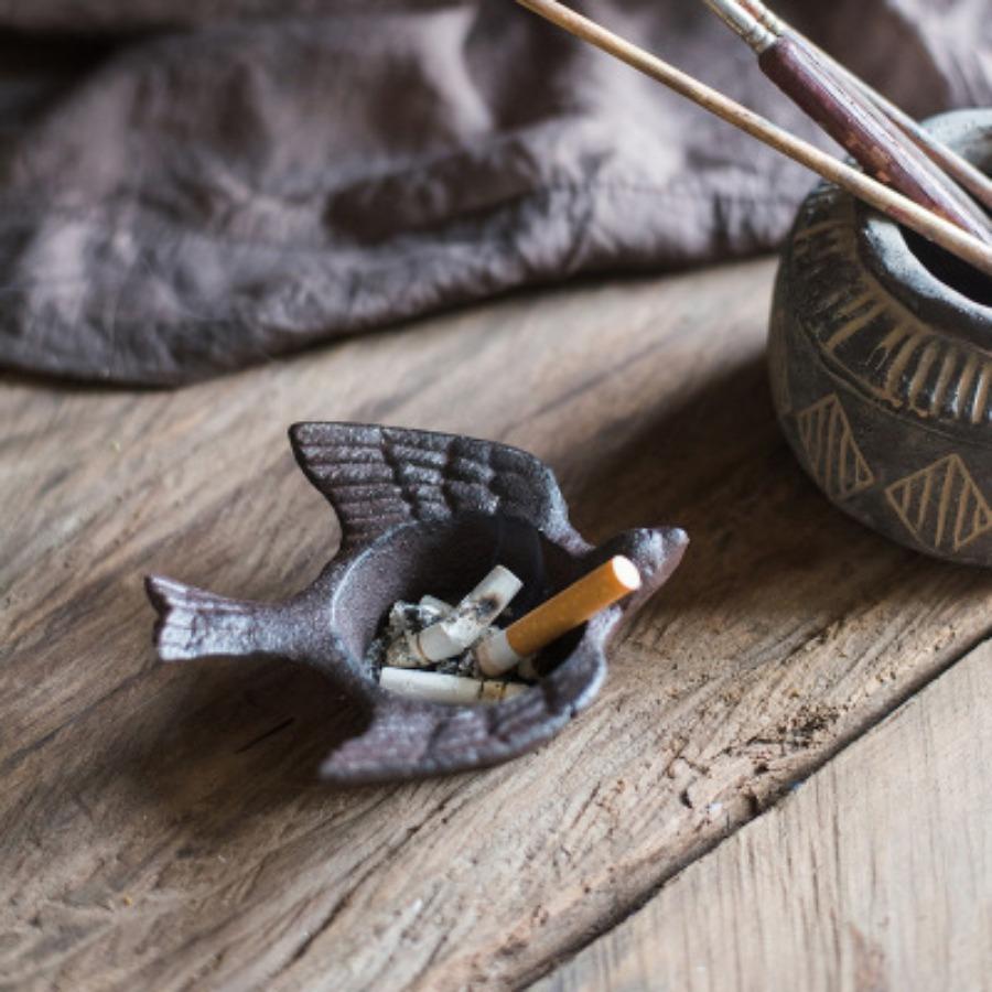 Sfeșnic din Fontă Rustic Creativ pentru Cină Decor Retro Lampă cu Ulei Exterior Recuzită Veche Pasăre Decor Acasă