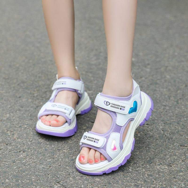 Nuovi Sandali Estivi da Bambina - alla Moda Stile Principessa Antiscivolo Suola Morbida Scarpe Sportive da Spiaggia per Bambini Grandi e Piccoli