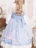 [Milky Time] Gothic Lolita Jumper Skirt with Blouse and Head Dress, Mermaid Style, Light Blue