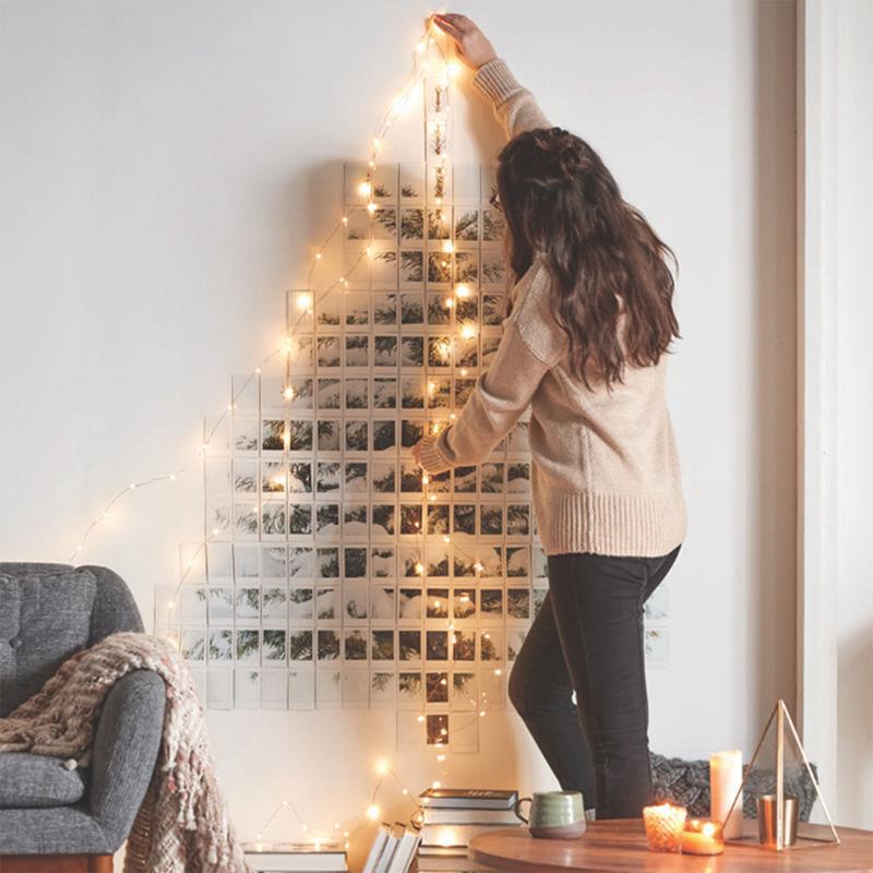 LED Copper Wire String Lights with Bubble Ball Decorations - 3AA Battery Powered for Christmas and Holiday Displays, Flashing Fairy Lights.