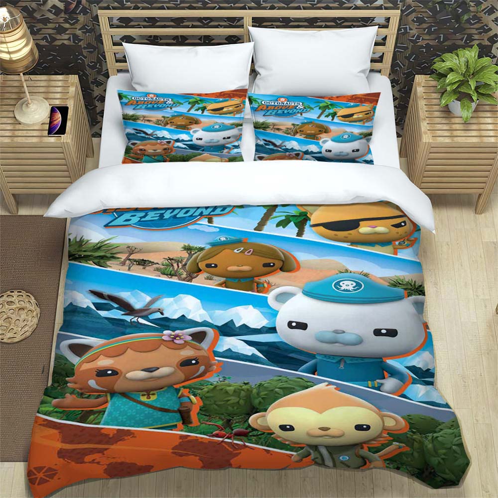 3D Octonauts Bedding Sets, Duvet Covers and Pillowcases, Bedroom Decor, Children's Gifts, Adult Single/double Beds.