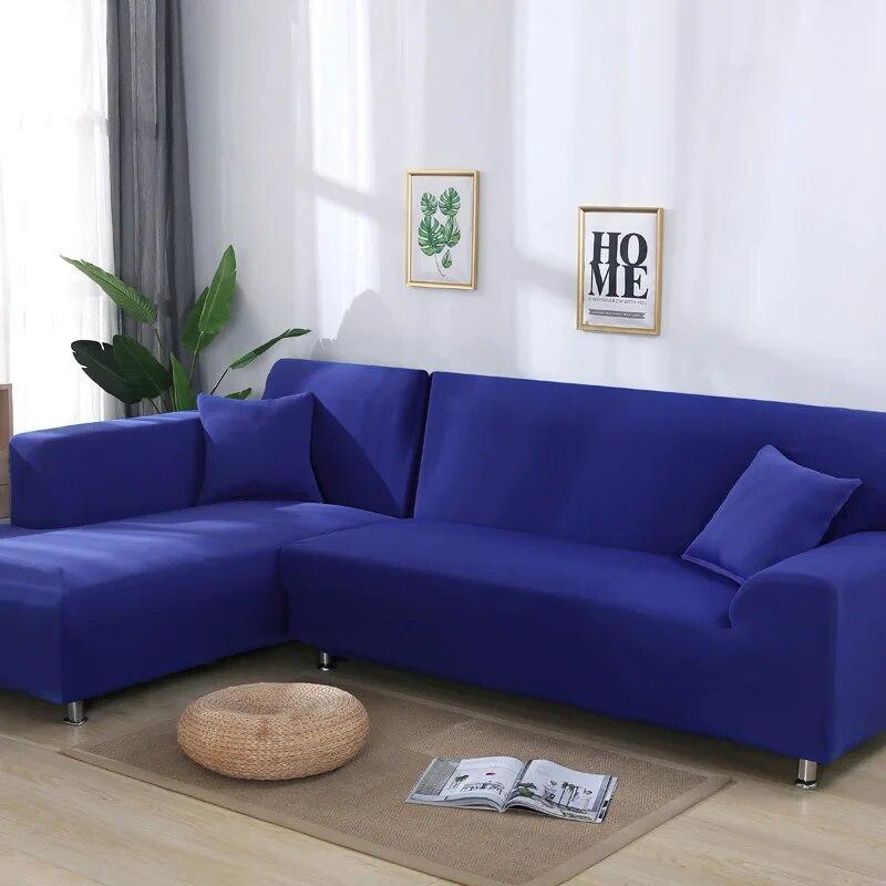 Elastic Sofa Covers 1/2/3/4 Seats Solid Couch Cover L Shaped Sofa Cover Protector Bench Covers