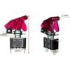 3pcs Rocker Switch Red Led Light Switch 20a 12v-24vdc On/off Rocker Switch Hwy