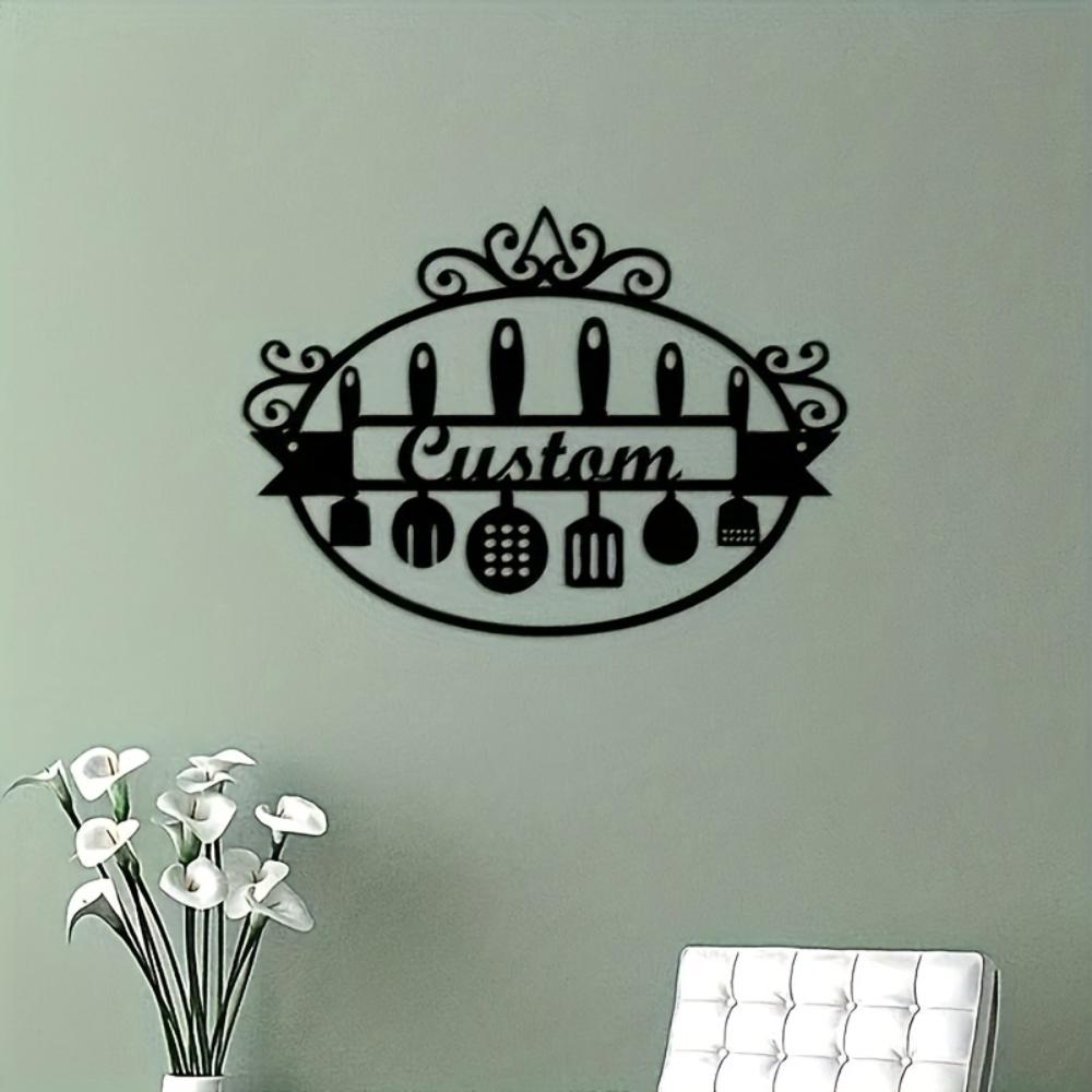 Metal Wall Art Kitchen Decor Modern Personalized Easy Clean Reusable Home Country