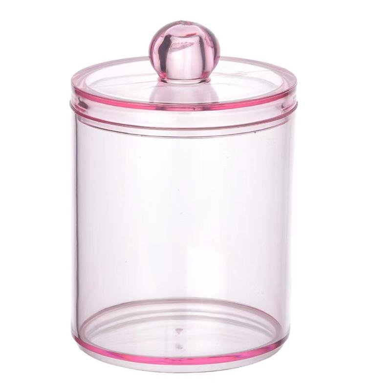 Transparent Cotton Swab Storage Box Portable Makeup Cosmetic Organizer Dust-proof Acrylic Jewelry Storage Container Makeup Tools