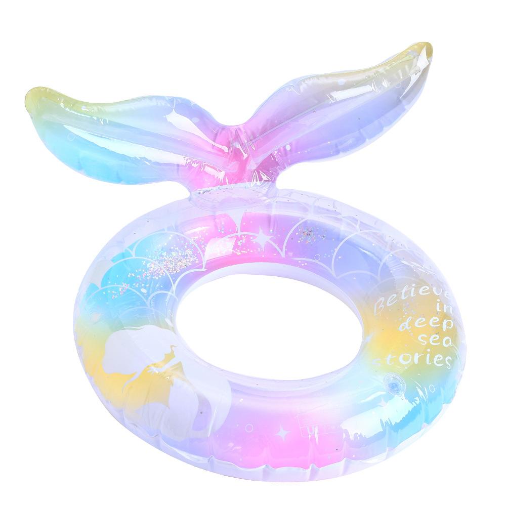 Mermaid Swim Ring Inflatable Pool Float Underarm Float With Seat Ring Summer Pool Beach Float Perfect For Water Play