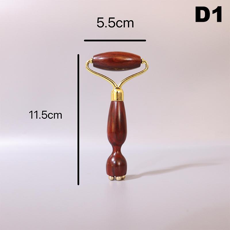 Purple Sandalwood Roller Massager Lotus Seedpod Beauty Professional Brass Facial Gua Sha Tool Eye Relaxation Spot Meridians