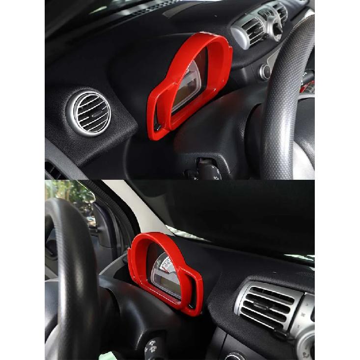 For Mercedes Benz Smart 451 Fortwo 2009-2015 Car Dashboard Display Meter Ring Speedometer Gauge Cover Trim Frame Accessories