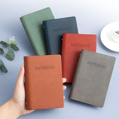 A7 Thickened Portable Pocket-Size Mini Ring Binder Loose-Leaf Notebook for Meeting Notes