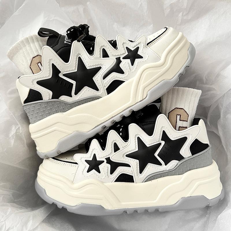 Męskie Sneakersy z Kaczuszkami na Lato 2025: Codzienne buty sportowe inspirowane celebrytami, na grubej podeszwie, dodające wzrostu.