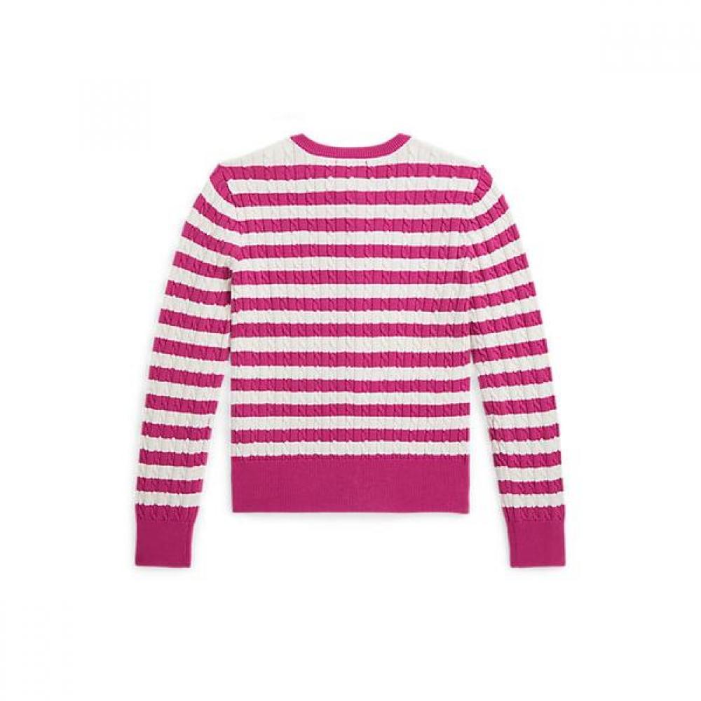 Polo Ralph Lauren Girls  Stripe Mini Cable Cotton Cardigan 7 16 Cwposweg6820604650 