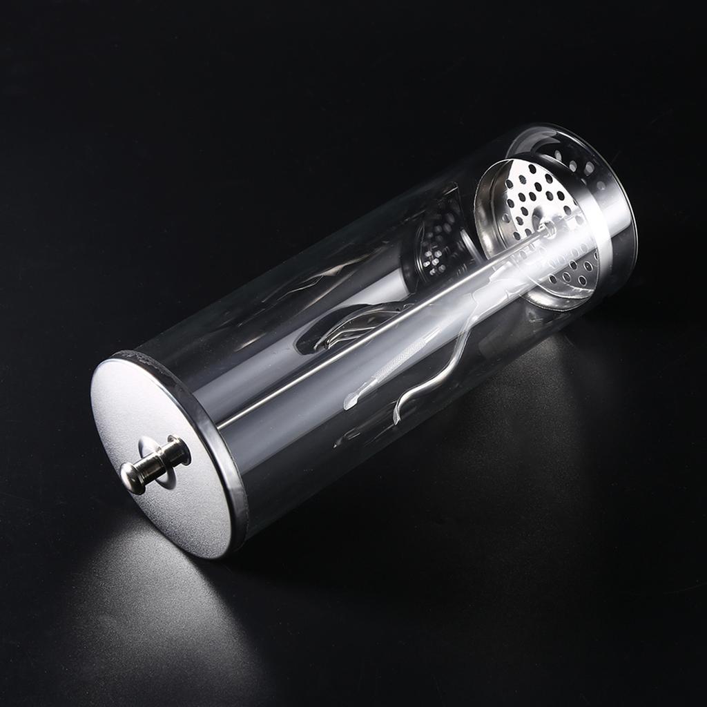 2 Types Disinfection Jar Sterilization Container Sanitizer Glass Jar Manicure Tools for Salon