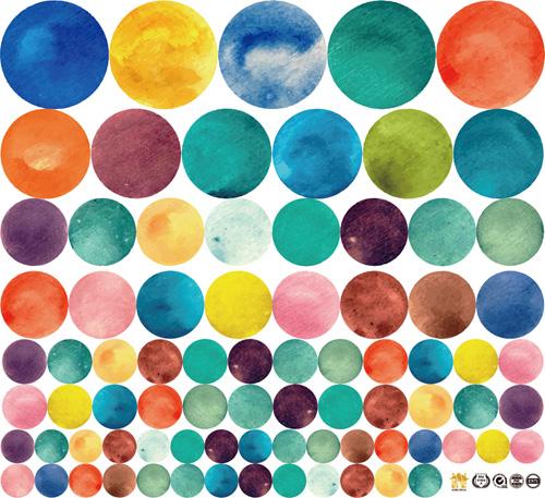 Rainbow Color Dots Star Wall Sticker For Kids Room Children Home Decor Decals Creative Removable Living Room DIY Vinyl Stickers