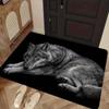 1Pcs Anti Fatigue Kitchen Rugs 3D Realistic Lying Wolf Print Waterproof Non Slip Thick Cushioned Kitchen Mat Heavy Duty Comfort
