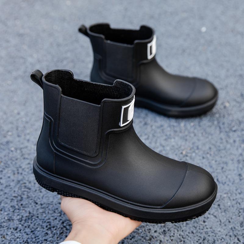 Kurze Gummistiefel PVC Wasserdicht Wasserschuhe Outdoor Abriebfeste Regenstiefel