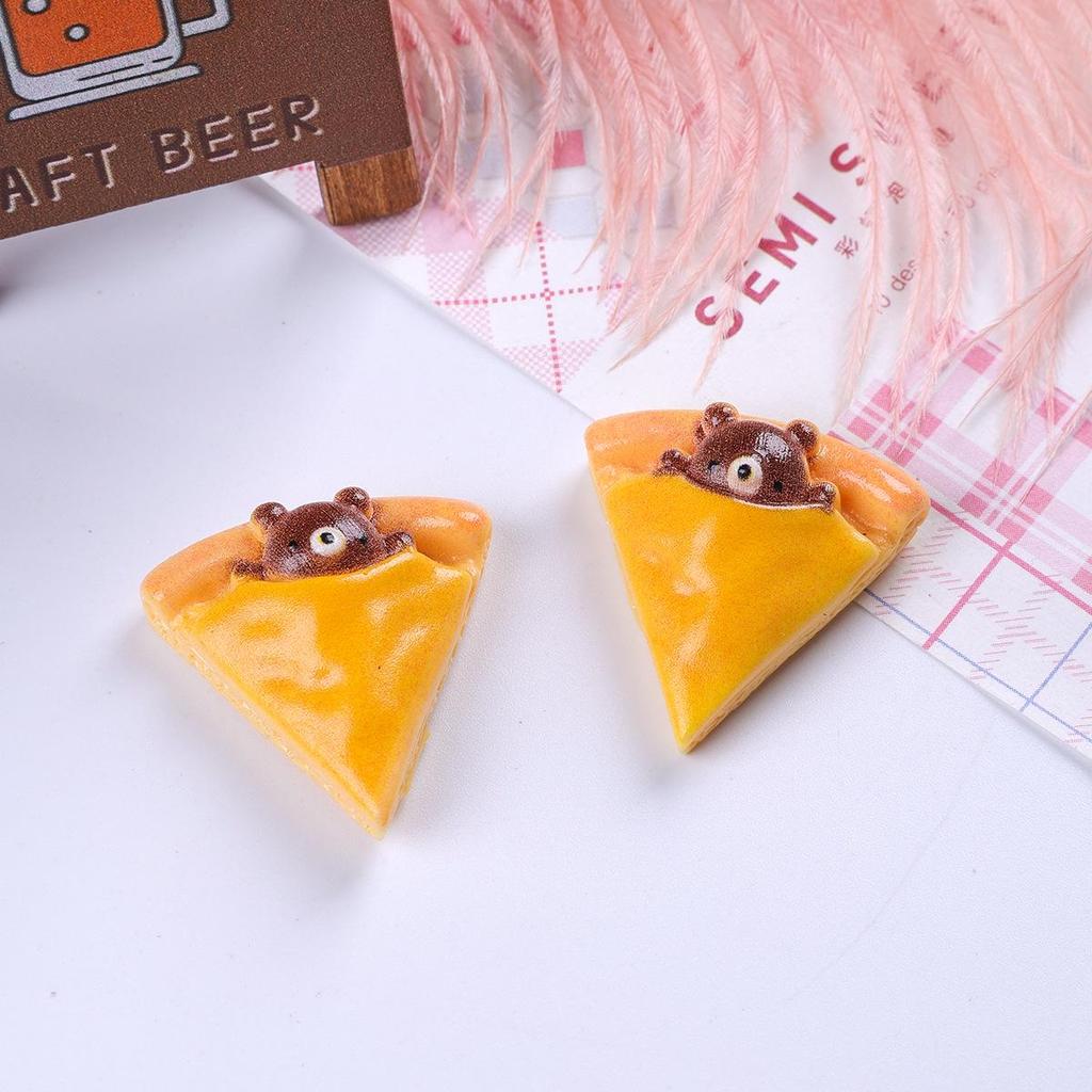 Miniature Pizza Toy Accessories - High-Quality DIY Dessert House Ornaments and Playhouse Shoe Buckle Accessories