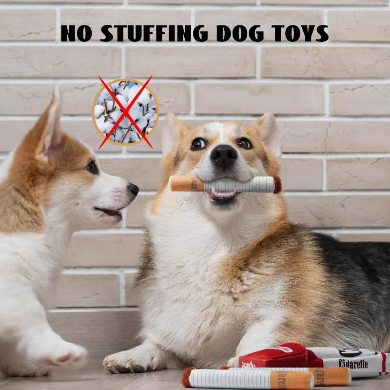 Stuffed Raw Giggles Dog Bite Toy Joint Cigarette Plush Cigar Funny Interactive Puppy Dogs Chew Squeak Toys Cigarettes Pet Gifts
