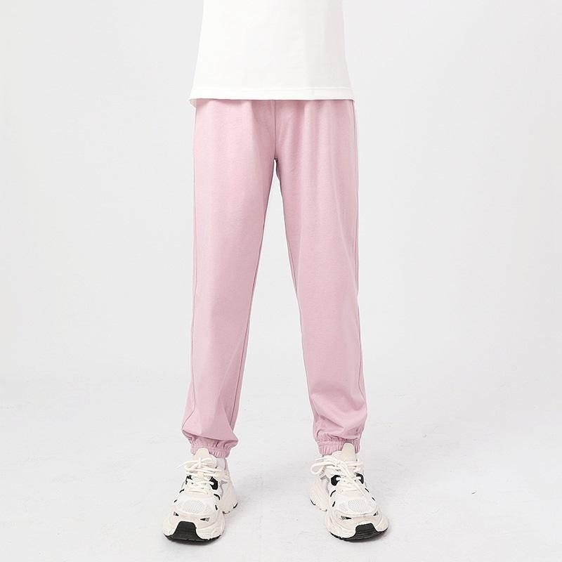 Pantalons d'été style coréen pour enfants, légers, anti-moustiques, pour filles et garçons, en coton tricoté, pantalons de sport longs, vêtements pour enfants, pantalons décontractés confortables