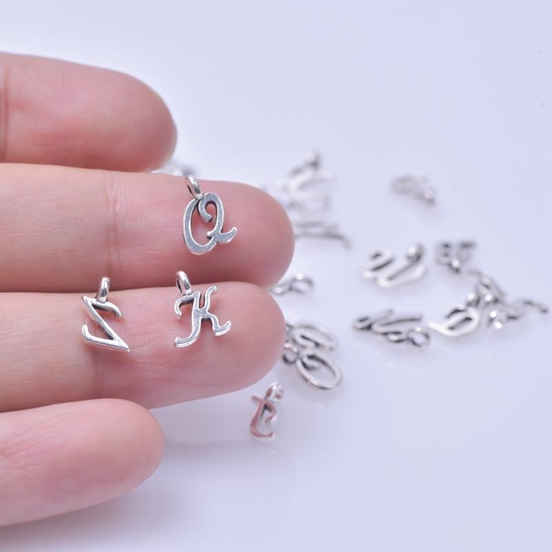 26pcs English Alphabet Letter Charm Initial Charms Pendants For Women Man DIY Jewelry Making Necklace Fashion Jewelry Components