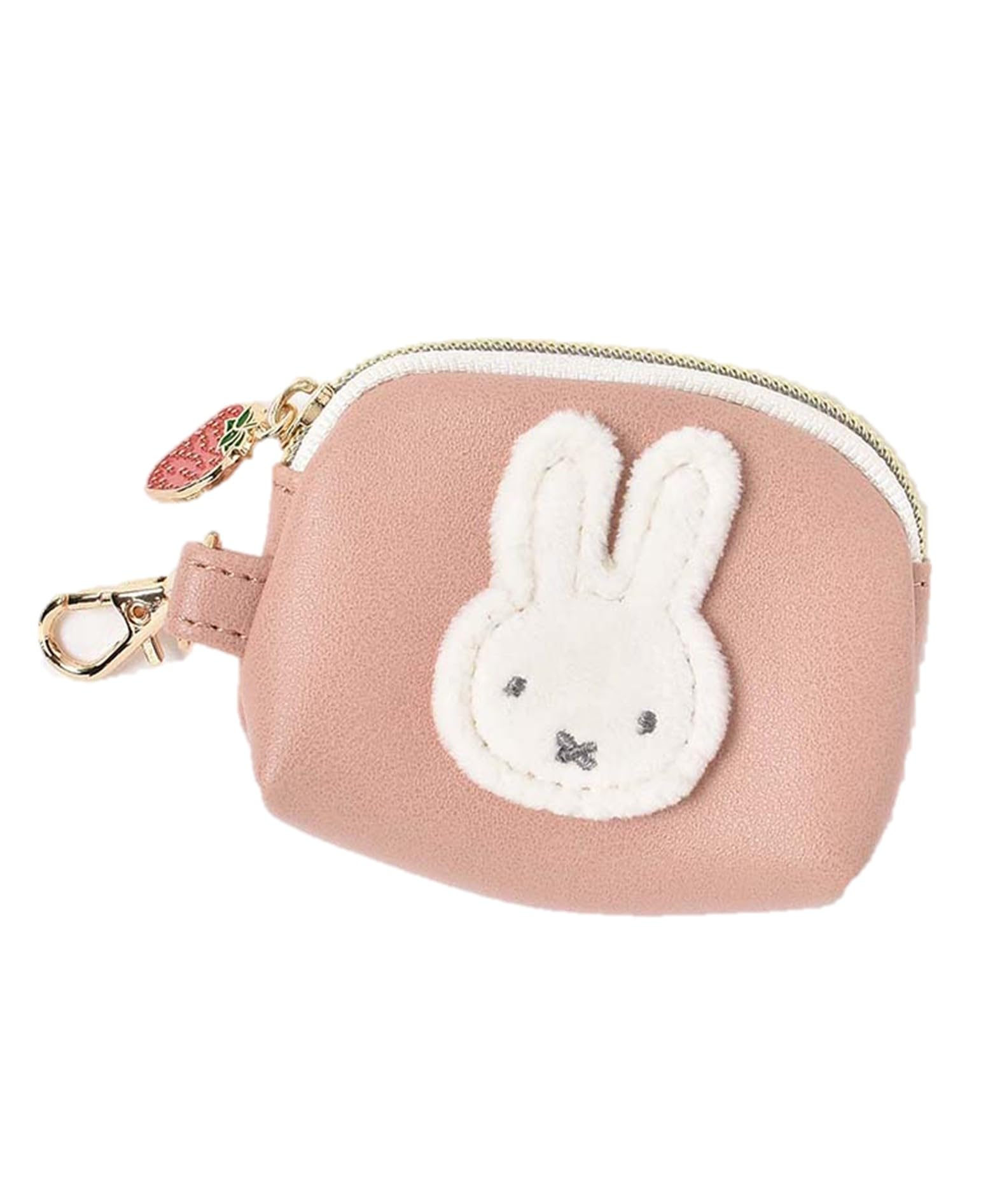

Bleu Bleuet Miffy Strawberry Micro Pouch with Lobster Claw Mini Pouch Earphone Case (Pink) рожевий