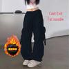 Unisex American-Style Thick Overalls for Street Dance: Trendy, Casual, All-Match Loose Wide-Leg Pants for Autumn and Winter.