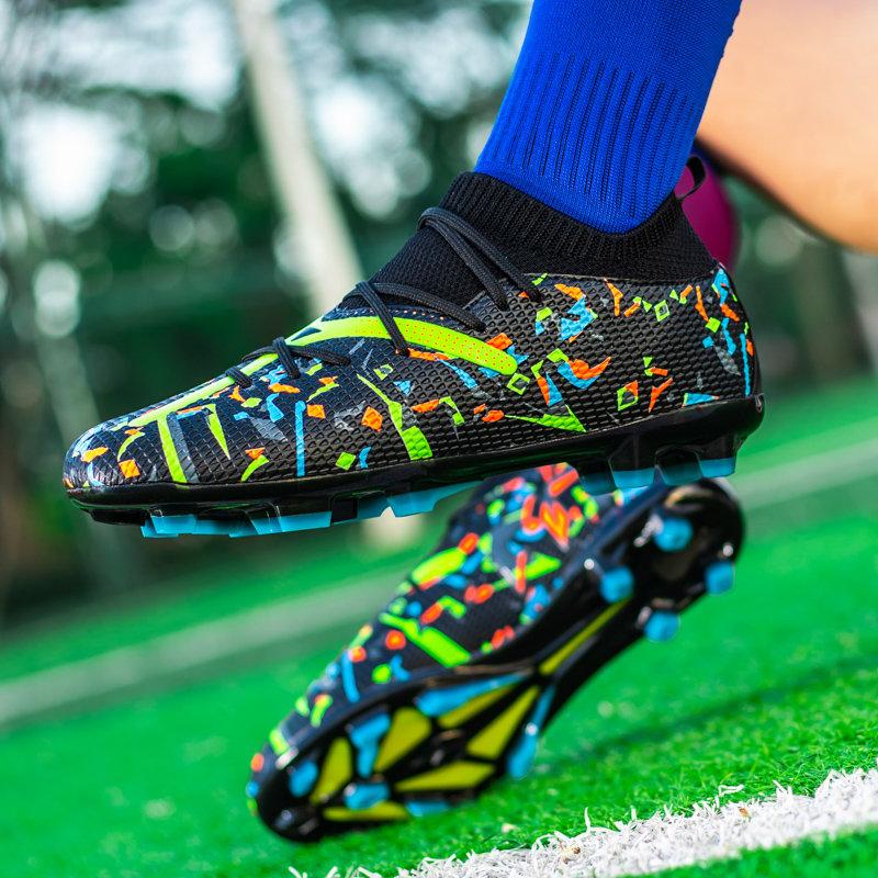 High Quality Purple Men's Football Shoes Outdoor FG/TF Non-slip Futsal Sneakers Man Original Professional Soccer Cleats For Men
