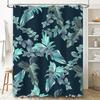Outdoor Floral Print Shower Curtain Fabric Waterproof Bath Decor Home Decoration Waterproof Window Treatment Panel