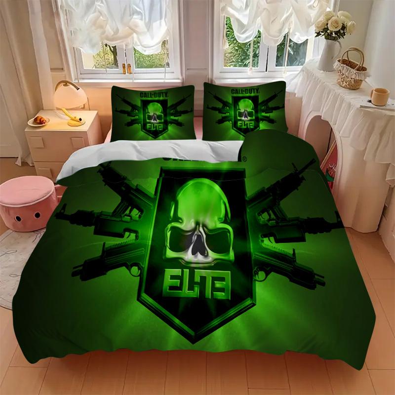 Call Duty Bedding 3 Piece Set HD Print Duvet Cover Pillowcases for Teens Adult Bedroom Decoration Christmas Gift