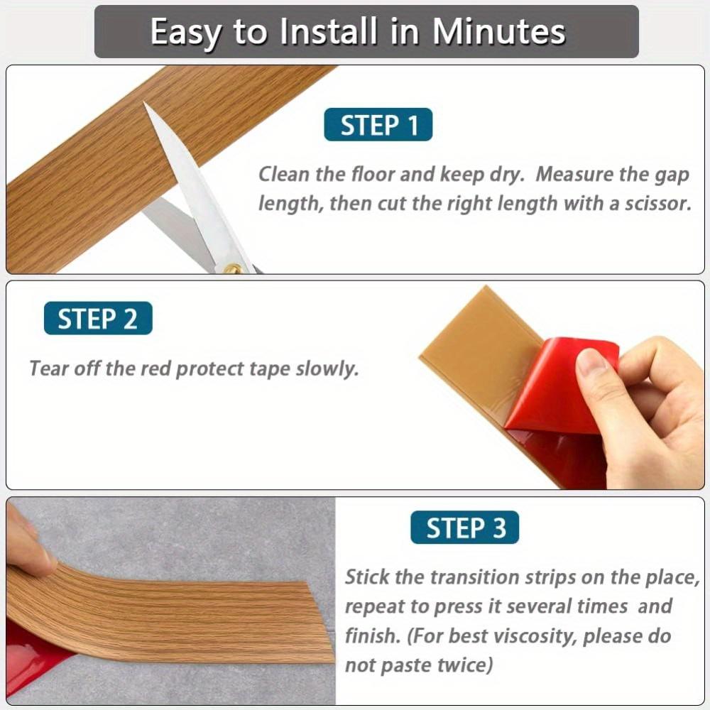 1pc Self-Adhesive Wood Grain Floor Edge Strip - Perfect for Door Seam Accent, and Matte Surface Application, Door Stitching Accessories, Home Decor