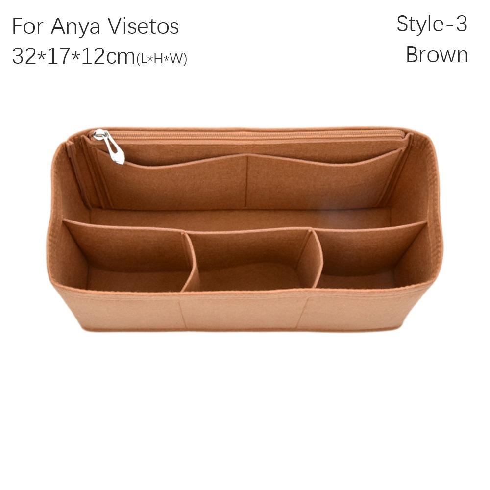 Filz-Einsatz-Futterbeutel Organizer Handtasche Tote Bag Innentasche Für Liz Visetos / Anya Visetos