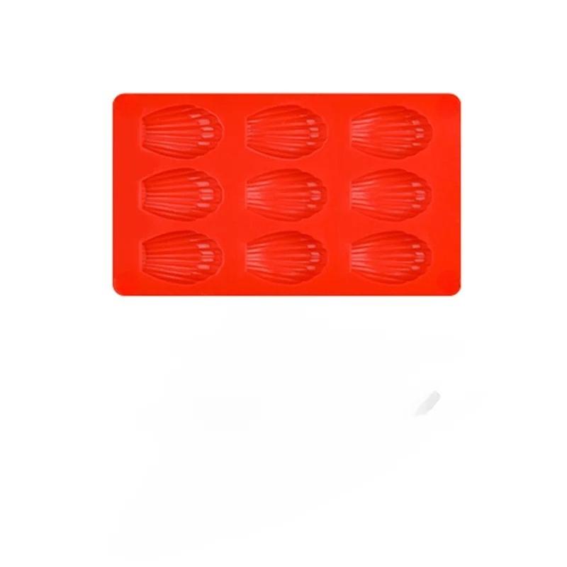 1Pcs/Set Silicone Madeline Cookies Pan 9 Cavities Madeline Mold Nonstick Baking Pan for Make Madeleine Cookies Baking Tool