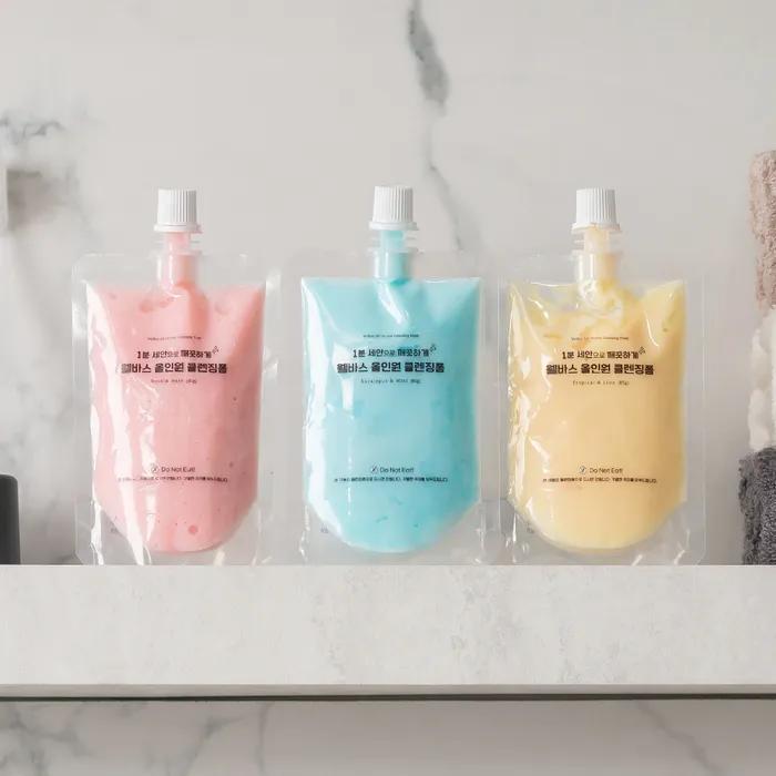 Korean-made Wellbas All-in-One Cleansing Foam Sherbet 85g