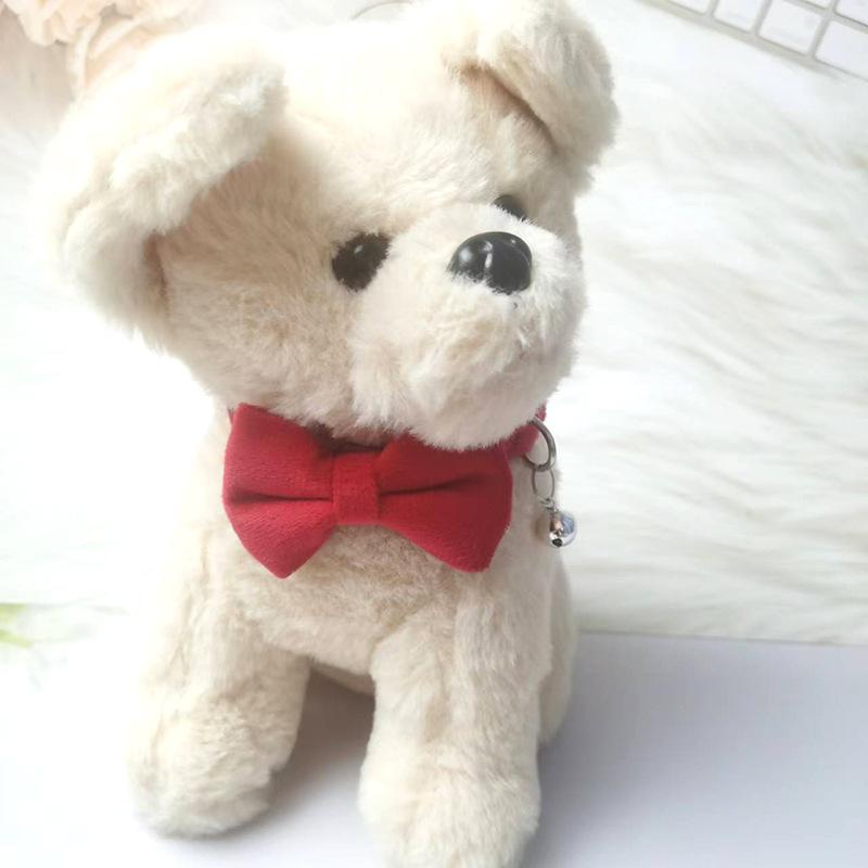 Beliebter neuer niedlicher Samt-Haustierhalsband-Schleifen-Glocken-Stil verstellbar mehrfarbig Katzen- und Hundezubehör