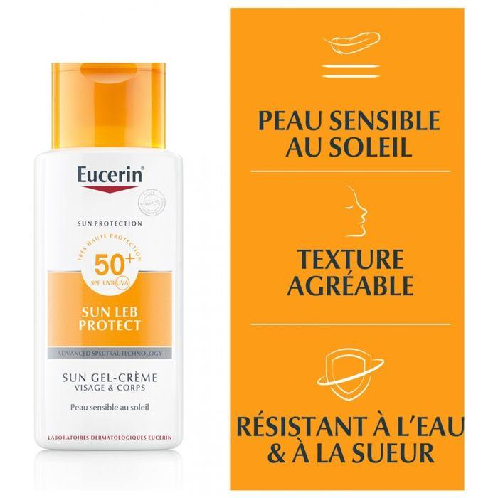 Crème-Gel Solaire - Eucerin - Sun LEB - SPF 50 - 150 Ml - Protection UVA/UVB