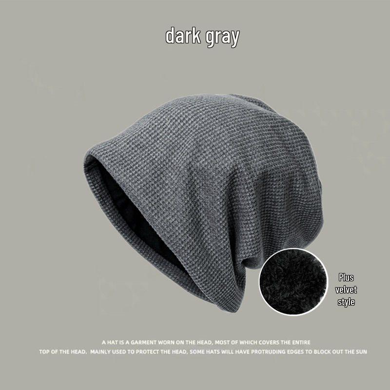 Trendy Men's Knitted Wool Slouchy Beanie for Large Heads - Winter Hip Hop Style