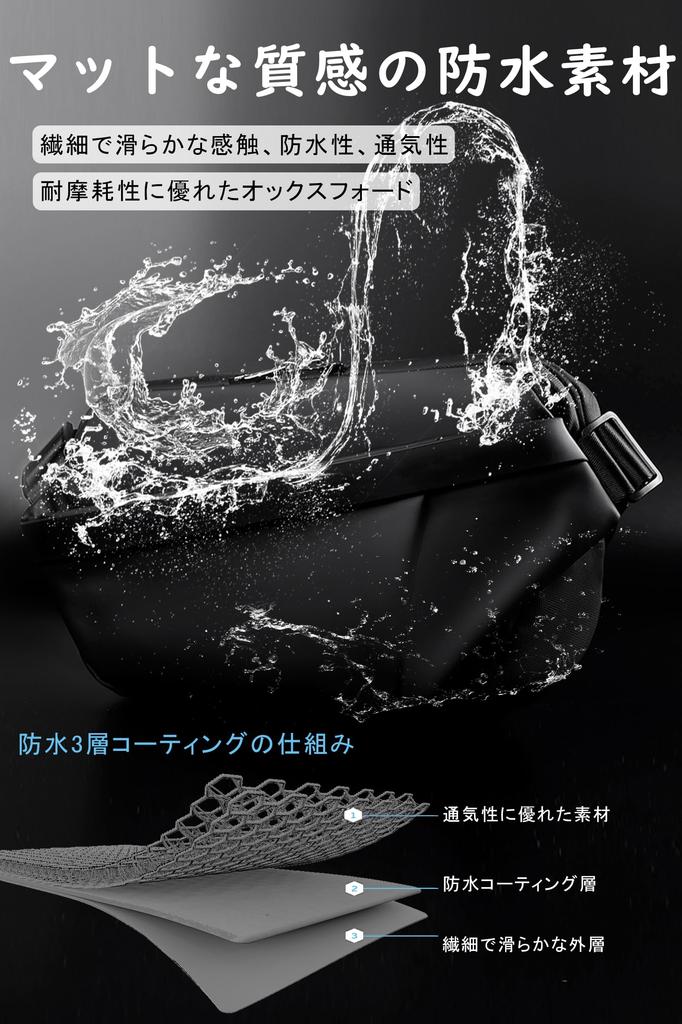 FULONEEI Compact Shoulder Large iPad Perfect for International and Outdoor Activities Men's Bag/Waist Pouch, Capacity, Lightweight, Water-Repellent,